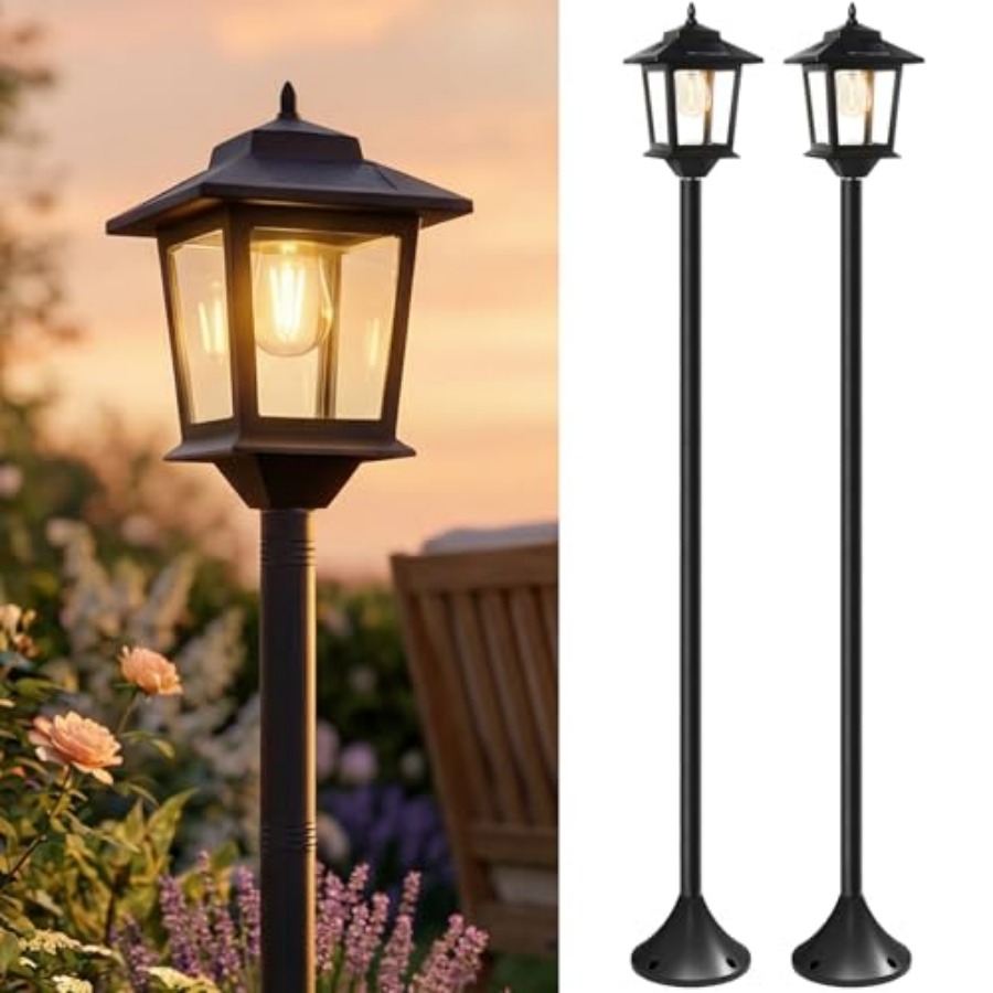 Outdoor Lighting Patio - Уличные солнечные светильники на столбах, комплект
