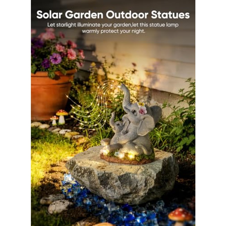 Солнечная статуэтка слона для  – обзор и цена Outdoor Lighting Patio