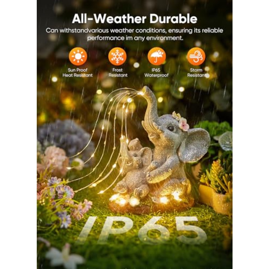 Солнечная статуэтка слона для  – обзор и цена Outdoor Lighting Patio