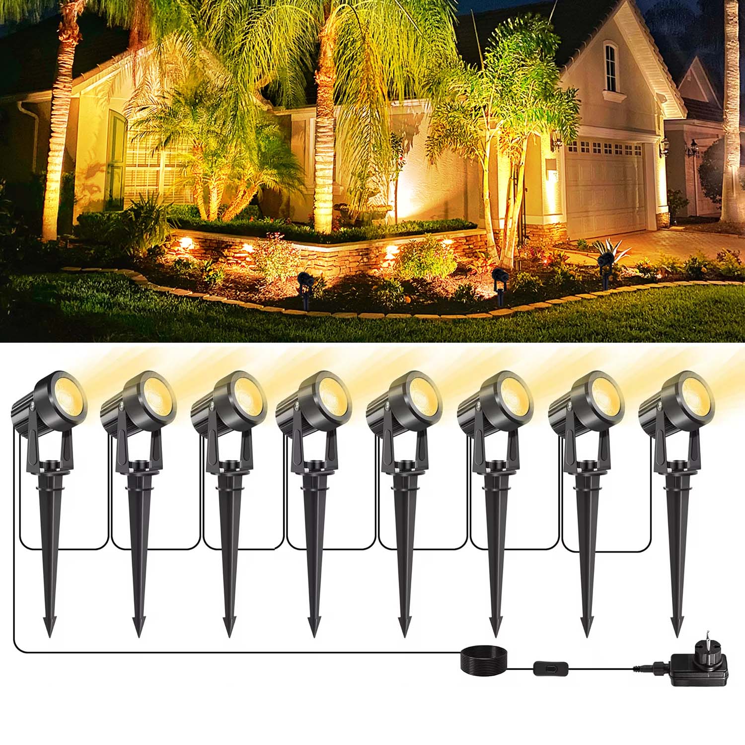 4/6/8LEDS 3000K уличный прожек – обзор и цена Outdoor Lighting Low Voltage
