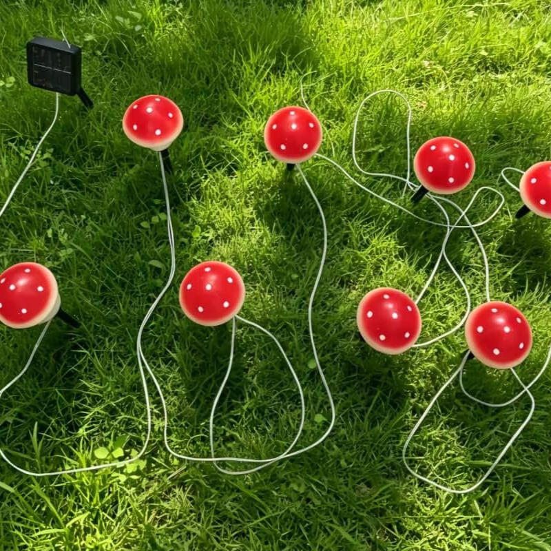 Солнечные гирлянды-грибы, водо – обзор и цена Outdoor Lighting Switch